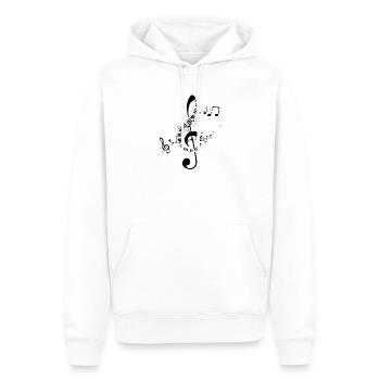 Musiknoten Musik Musiker Notenschlüssel Noten - Männer Premium Bio Hoodie - Weiß - Vorne - Nico (187cm)