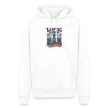 City Vintage Leipzig Germany Cultural Soul Of - Männer Premium Bio Hoodie - Weiß - Vorne - Nico (187cm)