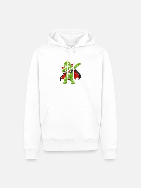 Kaktusheld im Cape - Männer Premium Bio Hoodie - Weiß