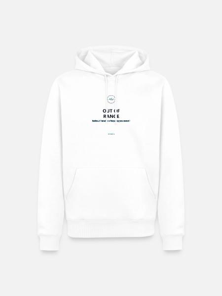 Out Of Range · helle Kleidung - Männer Premium Bio Hoodie - Weiß