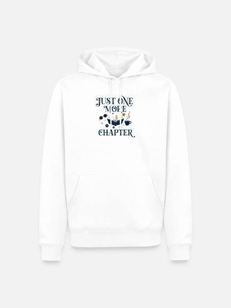 Nur noch ein Kapitelbuch-Liebhaber-Design - Männer Premium Bio Hoodie - Weiß