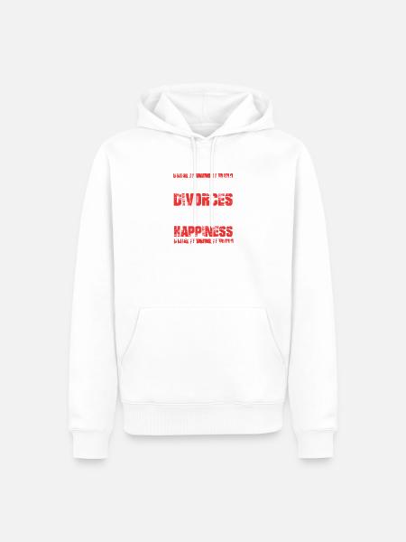 Scheidung - Männer Premium Bio Hoodie - Weiß