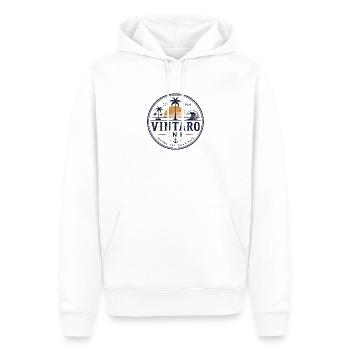 Vintaro Ink  - Männer Premium Bio Hoodie - Weiß - Vorne - Nico (187cm)