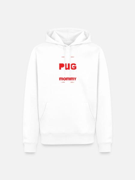 PUG - Männer Premium Bio Hoodie - Weiß
