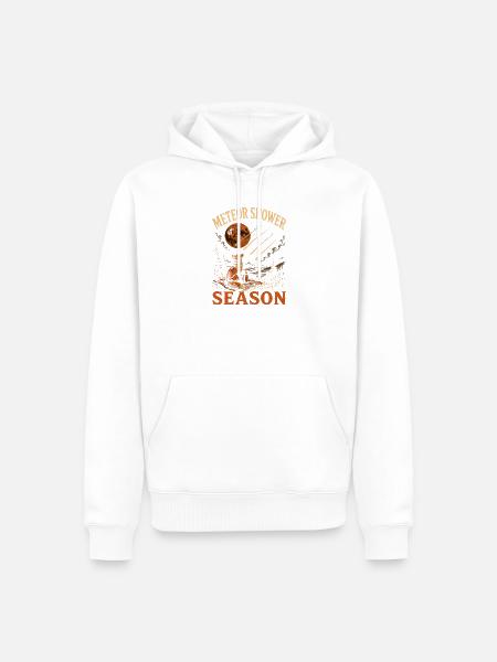 Meteorschauer Saison Fuchs Sternengucker Camping - Männer Premium Bio Hoodie - Weiß