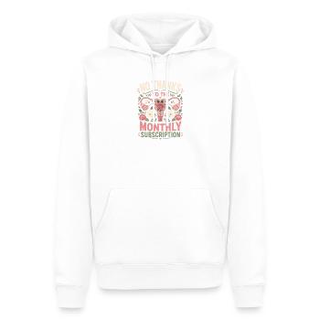  Kein Dank An Das Monatliche Abonnement Lustige - Männer Premium Bio Hoodie - Weiß - Vorne - Nico (187cm)