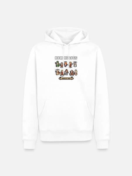 Heiliger Helden, Allerheiligen, westlicher Christ - Männer Premium Bio Hoodie - Weiß