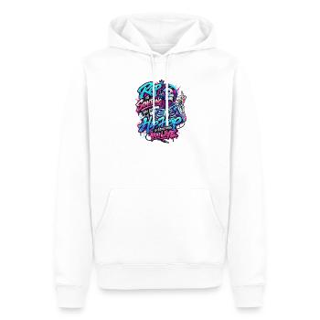 Hip Hop Is Something You Do - Männer Premium Bio Hoodie - Weiß - Vorne - Nico (187cm)