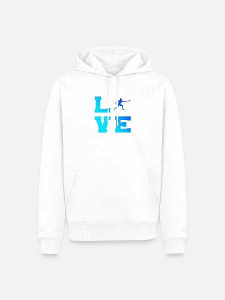 Scheibensport Geschenkidee für der Frisbee-Spieler - Männer Premium Bio Hoodie - Weiß