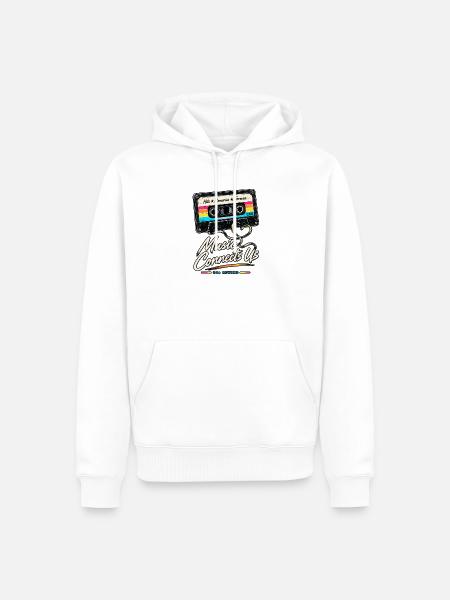 Music Connects Us – 80s Rewind - Männer Premium Bio Hoodie - Weiß