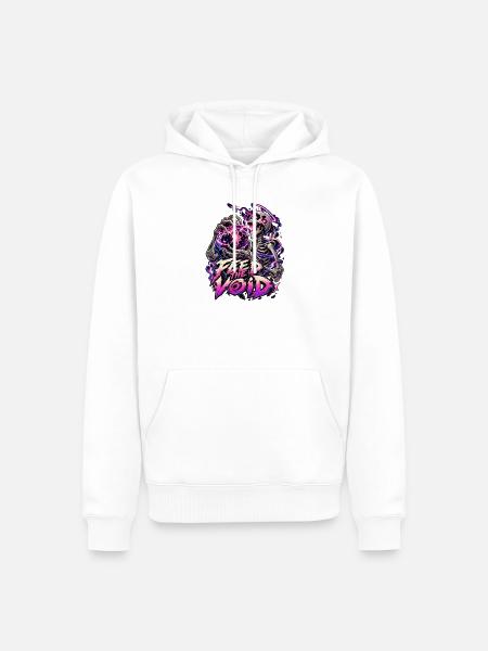 Füttere die Leere: Skelettkosmos - Männer Premium Bio Hoodie - Weiß