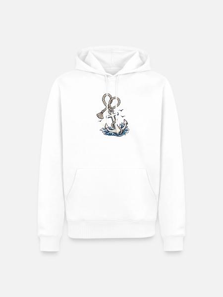 Bootsurlaub Nautik Design für Bootliebhaber - Männer Premium Bio Hoodie - Weiß