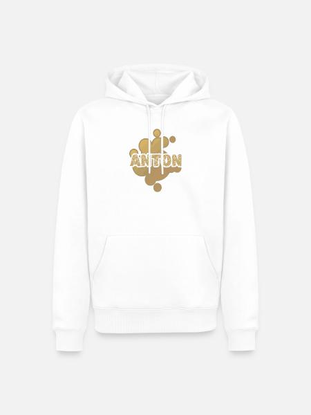 Anton als Babybauch - Männer Premium Bio Hoodie - Weiß