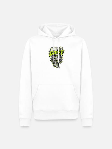 Mind Drive Glitch Kopfstatue - Männer Premium Bio Hoodie - Weiß