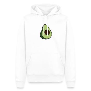 Avocado Half Minimalist Green Slice - Männer Premium Bio Hoodie - Weiß - Vorne - Nico (187cm)