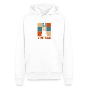 Retro-Gitarrist Sunset Vintage E-Gitarre - Männer Premium Bio Hoodie - Weiß - Vorne - Nico (187cm)