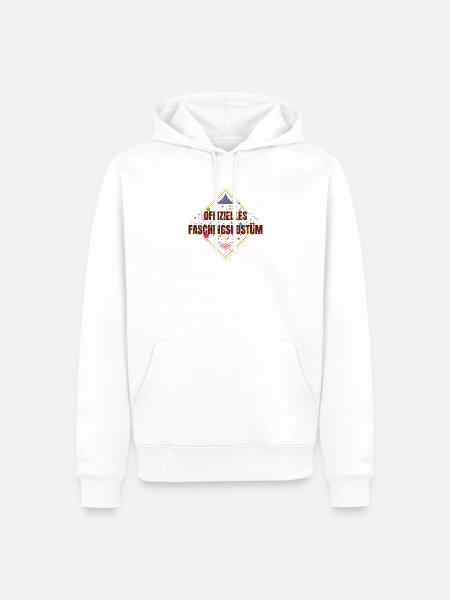 Offizielles Faschingskostüm - Männer Premium Bio Hoodie - Weiß