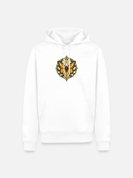 Schmetterlinge Schöner Schmetterling - Männer Premium Bio Hoodie - Weiß