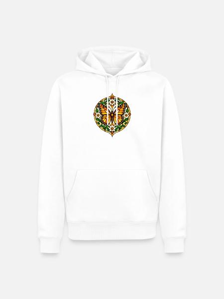 Schmetterlinge Schöner Schmetterling - Männer Premium Bio Hoodie - Weiß