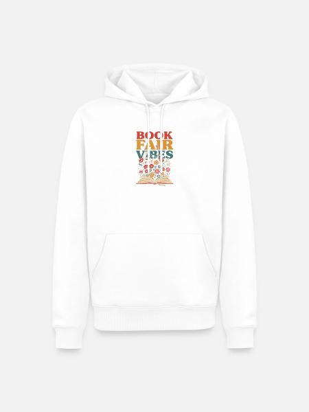 Buchmesse-Vibes - Männer Premium Bio Hoodie - Weiß