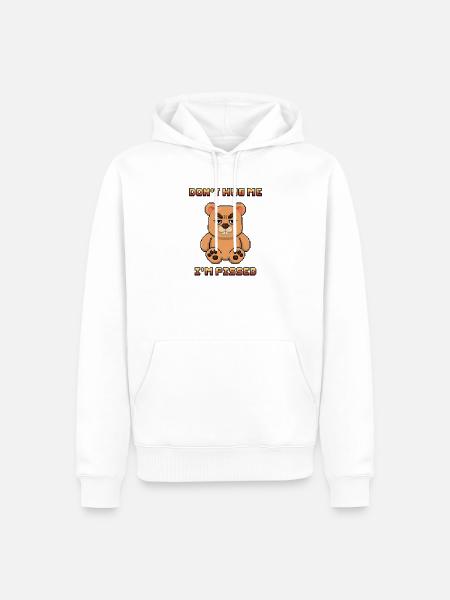 wütender Bär - Männer Premium Bio Hoodie - Weiß