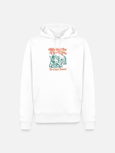Wartend Darauf, Dass Der Ofen Abkühlt, - Männer Premium Bio Hoodie - Weiß