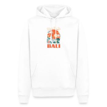 Weck mich in Bali - Männer Premium Bio Hoodie - Weiß - Vorne - Nico (187cm)