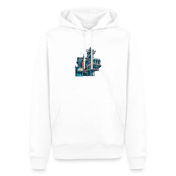 Landschaftspark Duisburg Retro - Männer Premium Bio Hoodie - Weiß - Vorne - Nico (187cm)