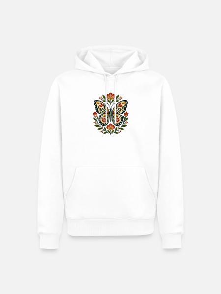 Schmetterlinge Schöner Schmetterling - Männer Premium Bio Hoodie - Weiß