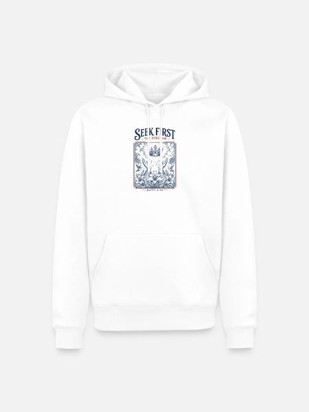 Suche zuerst das Reich - Männer Premium Bio Hoodie - Weiß
