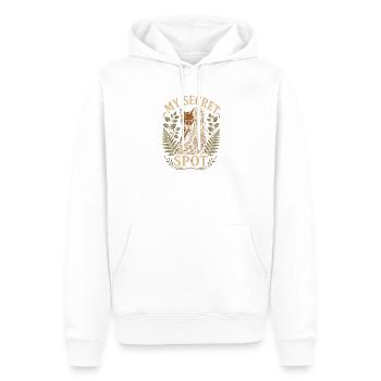  Mein Geheimer Ort Morchelpilze Sammeln Fuchs Auf - Männer Premium Bio Hoodie - Weiß - Vorne - Nico (187cm)