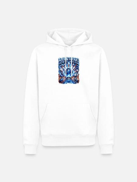 Blitz Bowling Energie - Männer Premium Bio Hoodie - Weiß