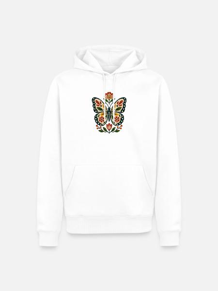 Schmetterlinge Schöner Schmetterling - Männer Premium Bio Hoodie - Weiß