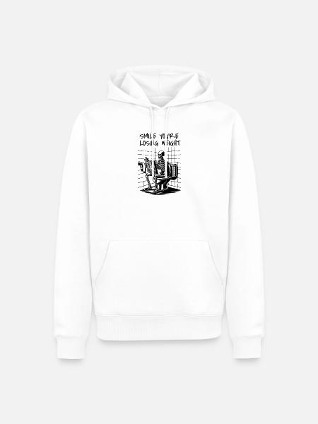 Diät Spruch witzig sarkastisch - Männer Premium Bio Hoodie - Weiß