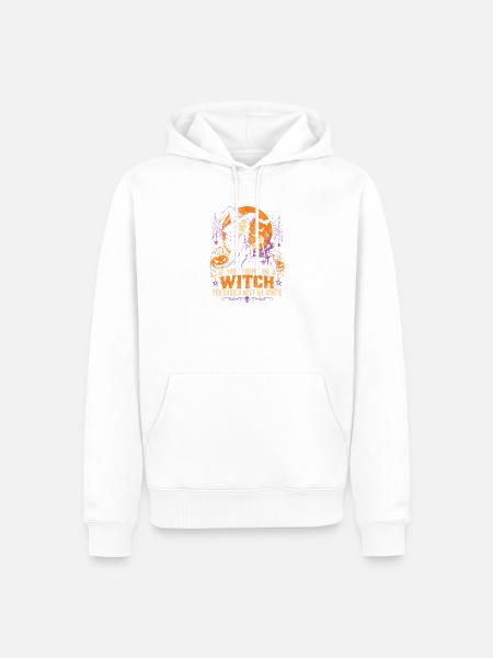 Hexenkessel Nacht Halloween Stil - Männer Premium Bio Hoodie - Weiß