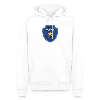 Polizeiabzeichen im klassischen Schildstil - Männer Premium Bio Hoodie - Weiß - Vorne - Nico (187cm)