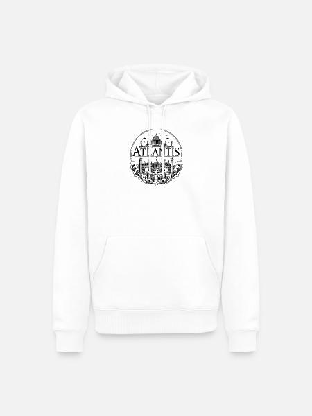 Atlantis Ancient City Emblem - Männer Premium Bio Hoodie - Weiß