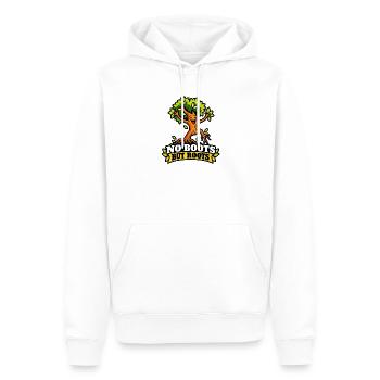 No Boots But Roots – Lustiger Baum - Männer Premium Bio Hoodie - Weiß - Vorne - Nico (187cm)