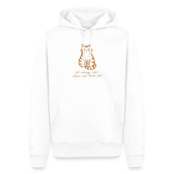 Orange Katze All Orange Cats Share One Brain Cell - Männer Premium Bio Hoodie - Weiß - Vorne - Nico (187cm)