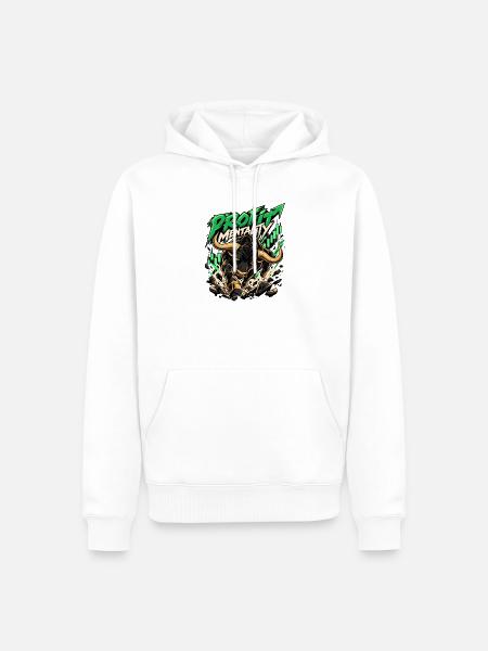 Profit Mindset Stier Grafik - Männer Premium Bio Hoodie - Weiß