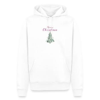Minimalistischer Weihnachtsbaum Aquarell Tannenbau - Männer Premium Bio Hoodie - Weiß - Vorne - Nico (187cm)