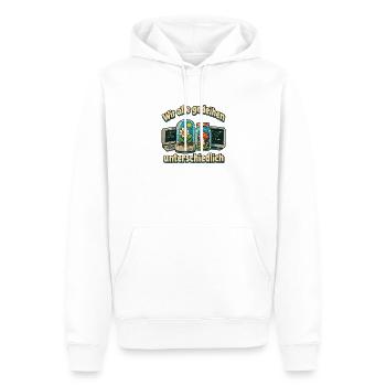 Wir alle gedeihen unterschiedlich PC Garten Nerds  - Männer Premium Bio Hoodie - Weiß - Vorne - Nico (187cm)