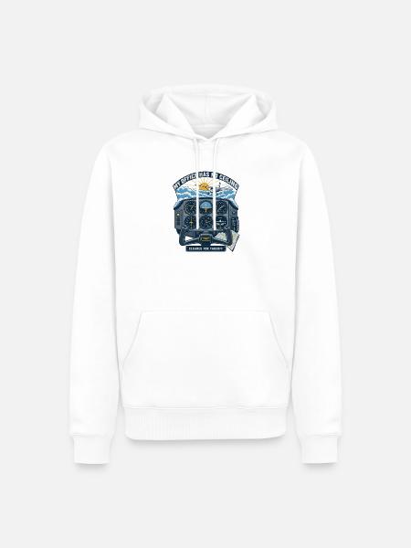 Cockpit Stil Shirt Büro Ohne Decke - Männer Premium Bio Hoodie - Weiß