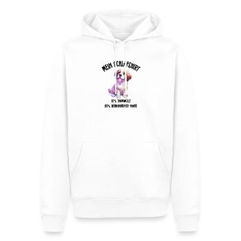 Bernhardiner Welpe Schlafshirt Bunt - Männer Premium Bio Hoodie - Weiß - Vorne - Nico (187cm)
