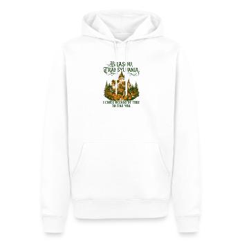 Of Brasov Transylvania Gothic Castle Typography - Männer Premium Bio Hoodie - Weiß - Vorne - Nico (187cm)