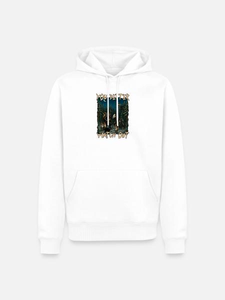 Du solltest besser aufpassen, Yule-Katzen-Krampus-Folklore - Männer Premium Bio Hoodie - Weiß