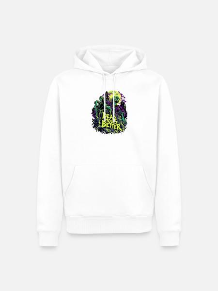 Totstunden Besser Neon Zombie - Männer Premium Bio Hoodie - Weiß