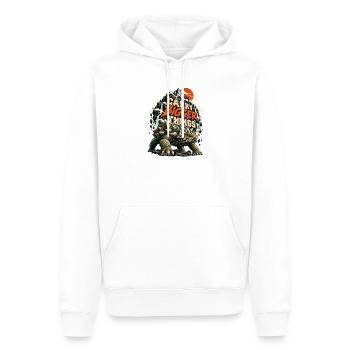 Carry Bigger Things - Männer Premium Bio Hoodie - Weiß - Vorne - Nico (187cm)