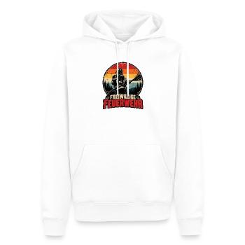Freiwillige Feuerwehr Retro Feuerwehrmann - Männer Premium Bio Hoodie - Weiß - Vorne - Nico (187cm)
