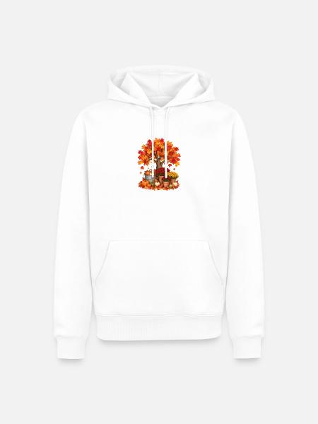 Der Herbst ist mein Lieblingsherbstbaum - Männer Premium Bio Hoodie - Weiß